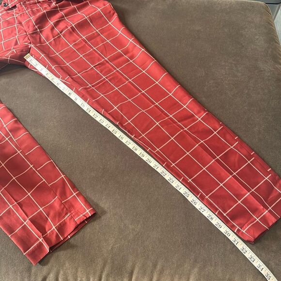 Men’s Check Plaid 3 Piece Suit Double Breasted Peak Lapel 42 Jacket 38 Pants NEW - Picture 12 of 16